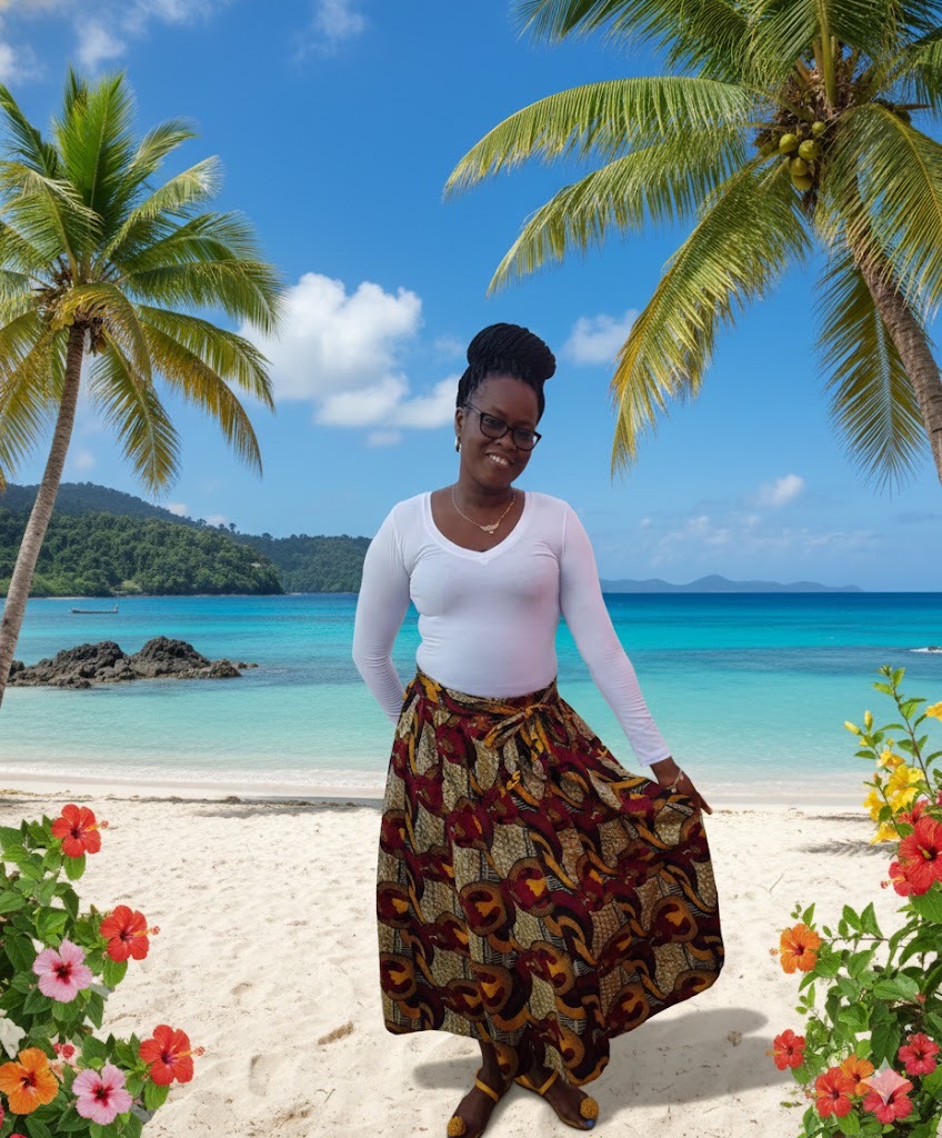Losette at a beautiful Caribbean beach
